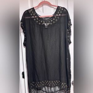 Diane Von Furstenberg Women's silk Grommet dress/coverup